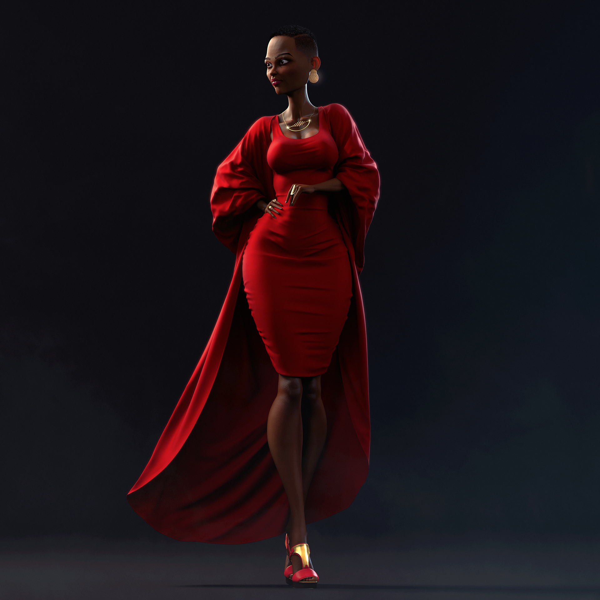 Grace - character modeling and design from photo - epic studios 3D design and 3D Animation Kenya